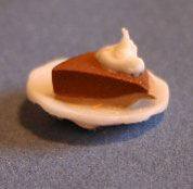 Dollhouse Miniature Pie Slice Chocolate